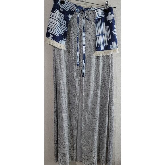 Stevie May Ikat Maxi Skirt XS New With Tags High Slit Lightweight Boho Chic - Picture 1 of 6
